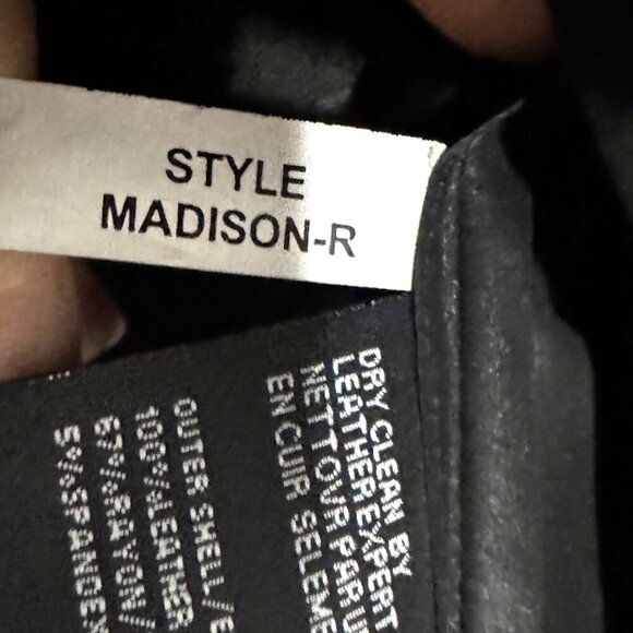 LAMARQUE Madison Draped black leather womens jacket size small wear multiple way - Picture 9 of 10